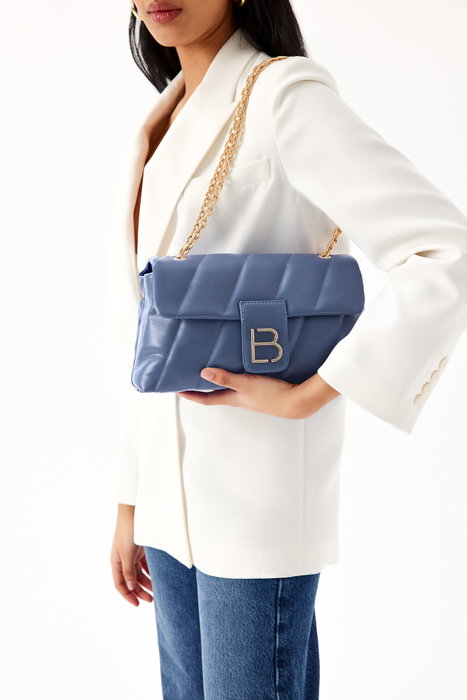 Lucky Bees Bolso de Hombro Azul Saxón Lucky Bees Bolso de Hombro Azul Saxón
